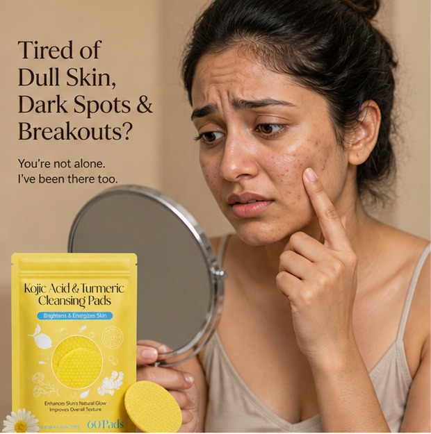 Kojic Acid Glow Cleansing Pads | Dark Spot Remover & Brightening Formula